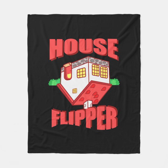 Real Estate Agent House Flipper Fleece Blanket (Front)