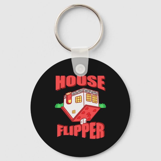 Real Estate Agent House Flipper Keychain (Front)