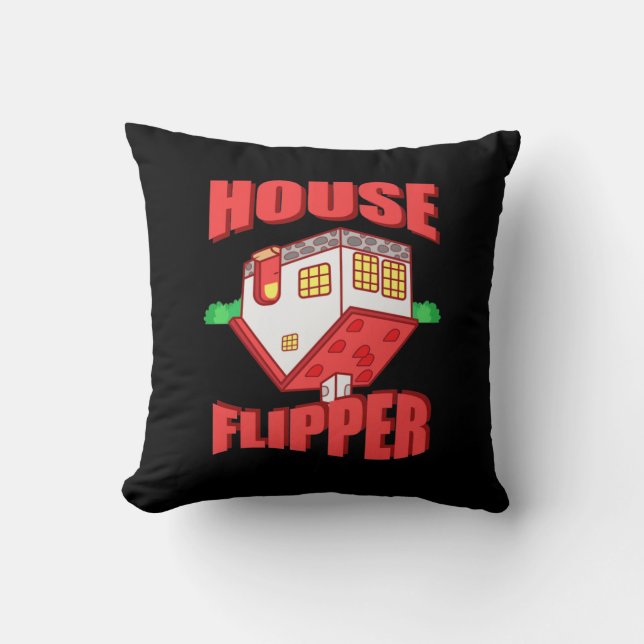 Real Estate Agent House Flipper Throw Pillow (Front)