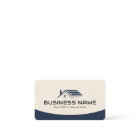 Real Estate Agent House Roof Logo Modern Navy Blue