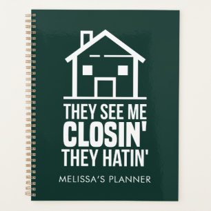 Real Estate Agent Houses and Contracts Custom Planner