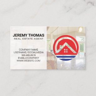 Real Estate Agent Kitchen Home Logo Business Card
