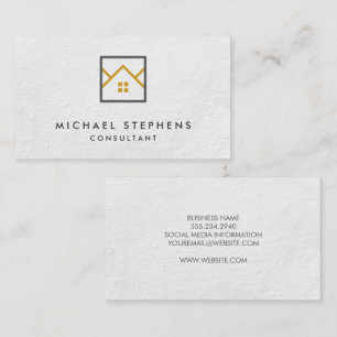 Real Estate Agent Logo   Wall Texture Business Card