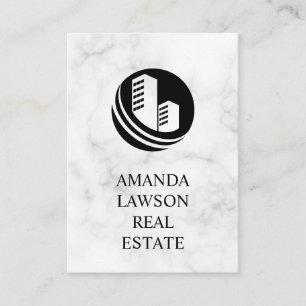Real Estate Agent   Marble   Executive Luxury Appointment Card