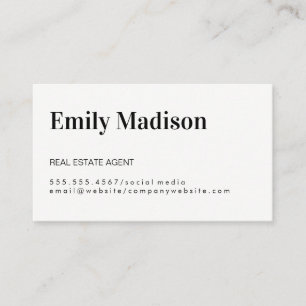 Real Estate Agent / Minimalist Business Card