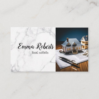 Real Estate Agent Modern Black Gold Realtor Business Card