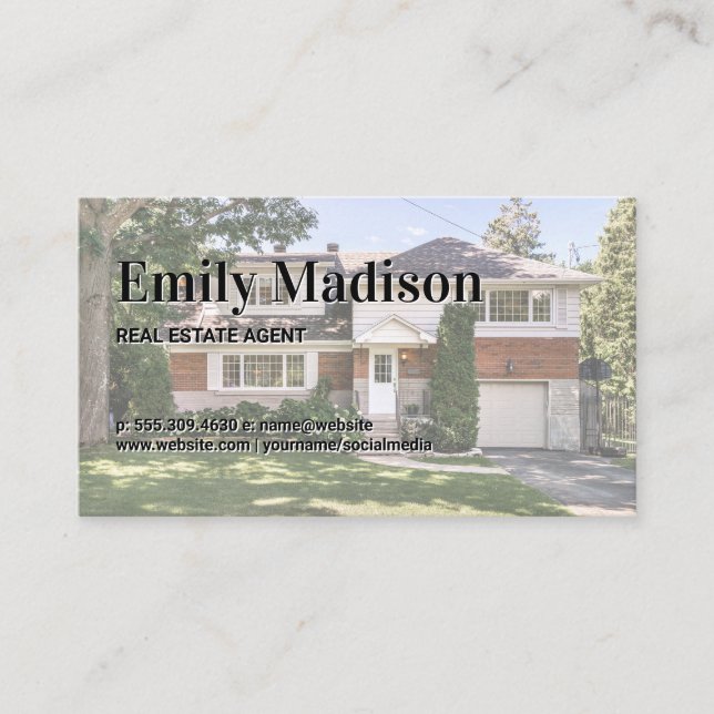 Real Estate Agent / Neighbourhood Home Business Card (Front)