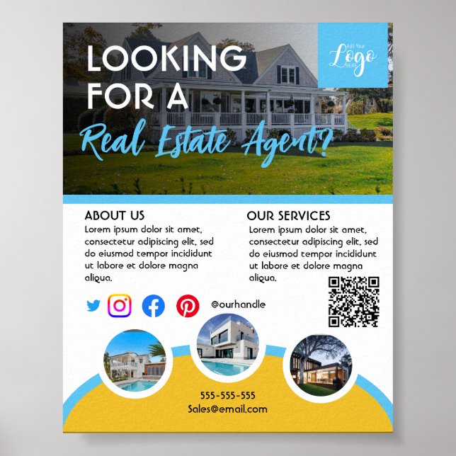 Real estate agent open house property for sale fly poster (Front)