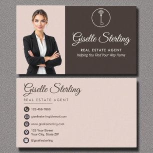 Real Estate Agent Photo Social Media Business Card
