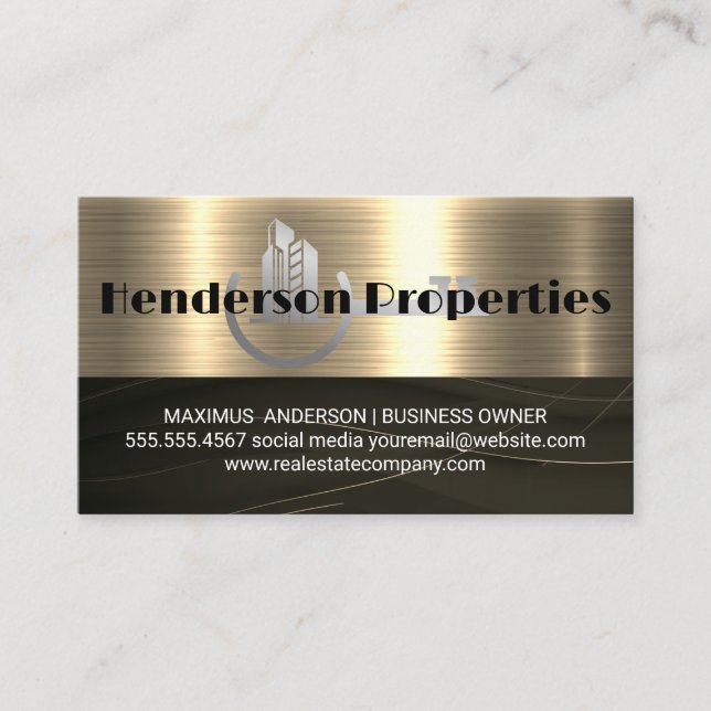 Real Estate Agent | Properties | Skeleton Key Business Card (Front)