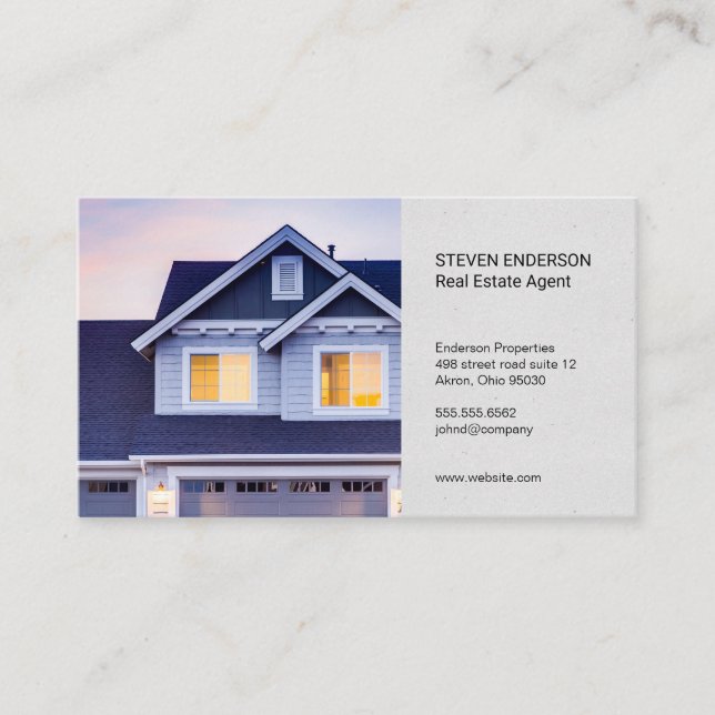 Real Estate Agent | Property Homes Business Card (Front)
