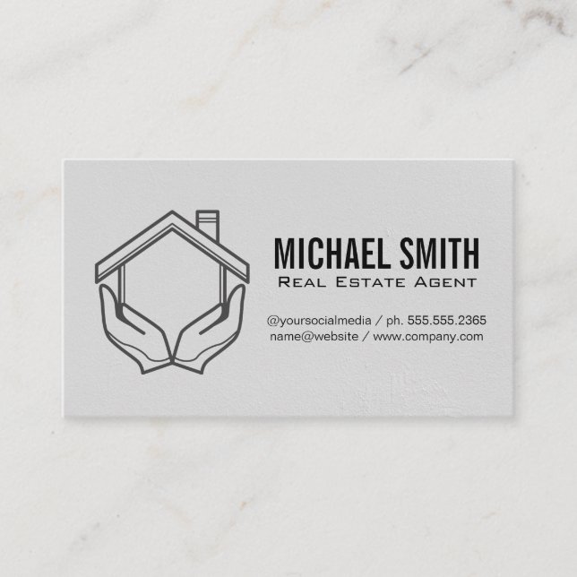Real Estate Agent | Property Manager Business Card (Front)
