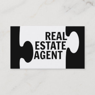 Real Estate Agent Puzzle Piece Business Card