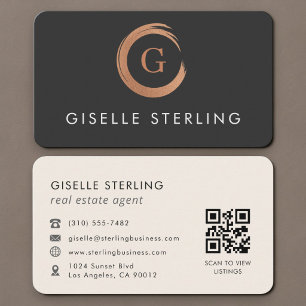 Real Estate Agent QR Code  Business Card