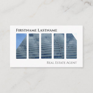 Real estate agent QR-Code modern office buildings Business Card