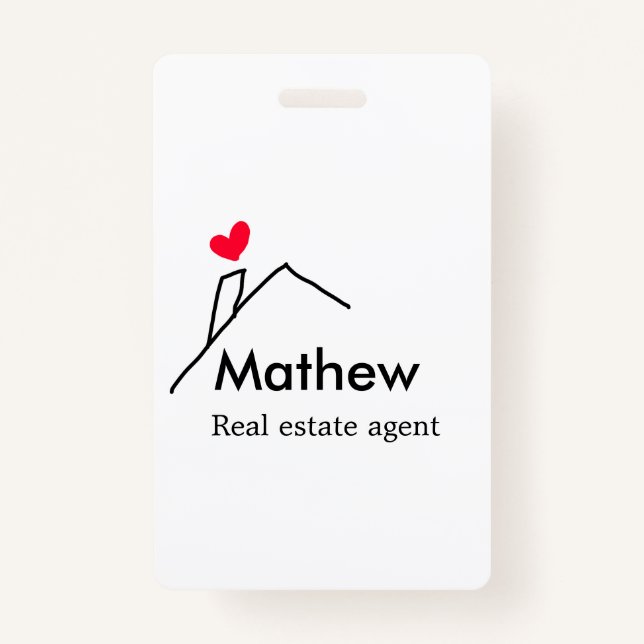 Real estate agent realtor construction home inaugu badge (Front)