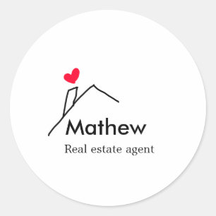 Real estate agent realtor construction home inaugu classic round sticker