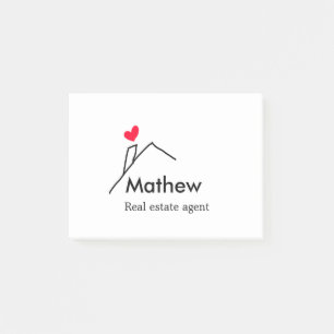 Real estate agent realtor construction home inaugu post-it notes