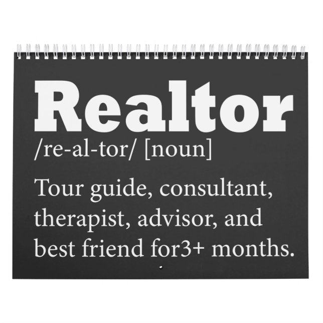 Real Estate Agent Realtor Funny Quote  Calendar (Cover)