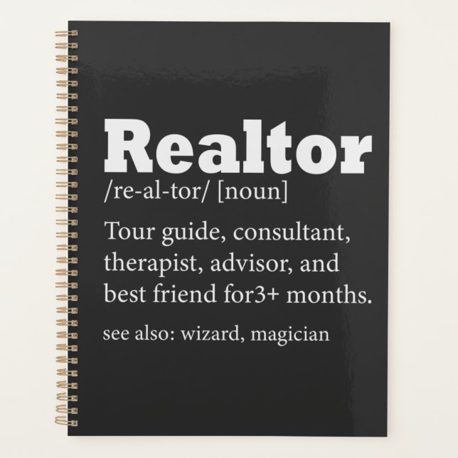 Real Estate Agent Realtor Funny Quote    Planner (Front)