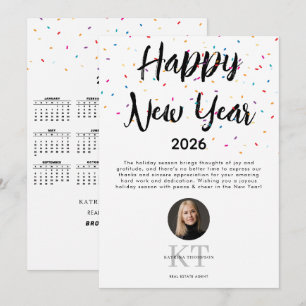 Real Estate Agent Realtor New Year 2026 Calendar Holiday Card
