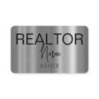 Real Estate Agent Realtor Photo QR Code Faux Metal