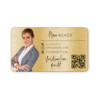 Real Estate Agent Realtor Photo QR Code Faux Metal
