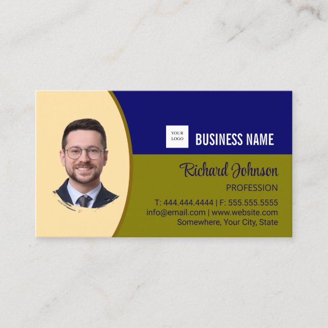 Real Estate Agent Realtor Professional Photo Business Card (Front)