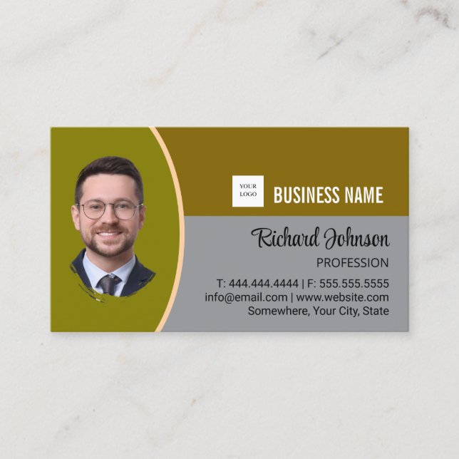 Real Estate Agent Realtor Professional Photo Business Card (Front)