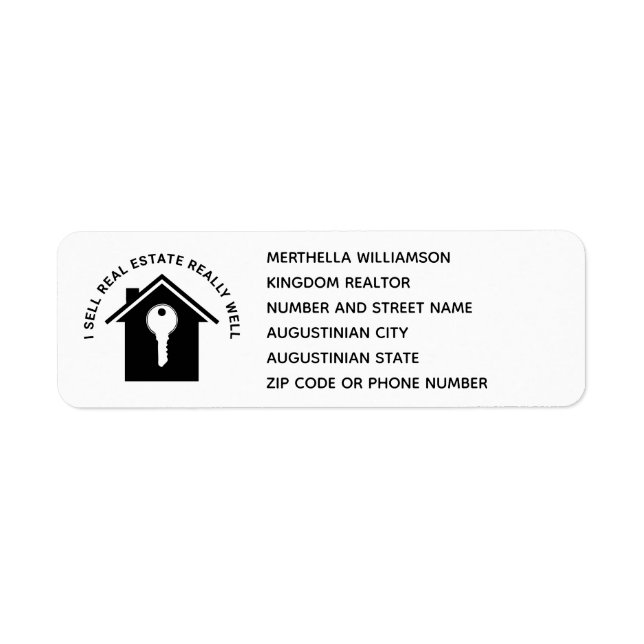 Real Estate Agent Realtor Return Address (Front)