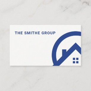 Real Estate Agent Residential Home Blue Business Card