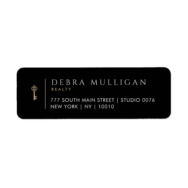 Real Estate Agent Return Address Labels (Front)