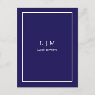 real estate agent simple blue minimalist postcard
