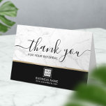 Real Estate Agent Trendy White Marble Realtor Thank You Card<br><div class="desc">Real Estate Agent Realtor Modern White Marble Thank You Cards.</div>