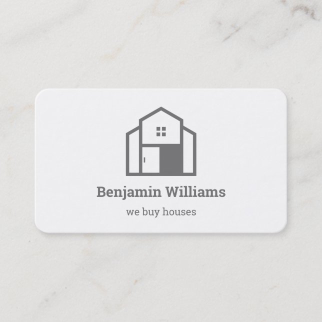 Real Estate Agent We Buy Houses Business Card (Front)