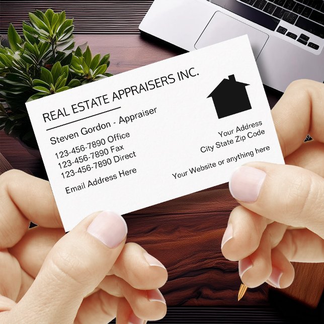 Real Estate Appraiser Simple Design Business Card (Creator Uploaded)