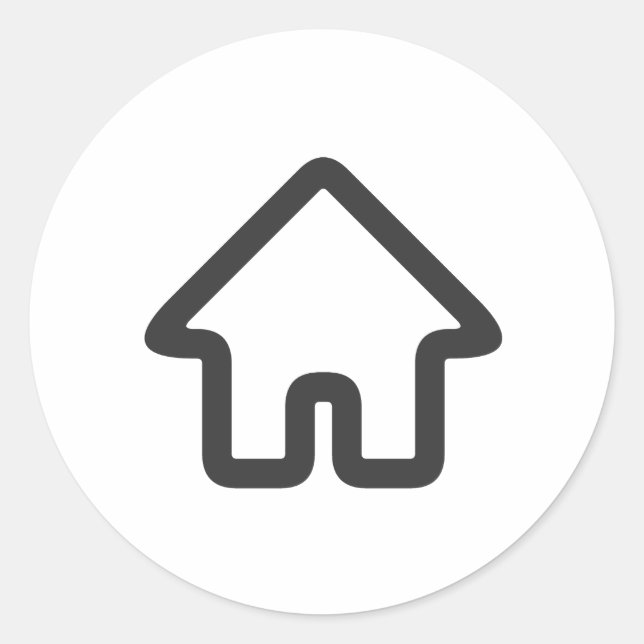 Real Estate Architecture House Icon Classic Round Sticker (Front)