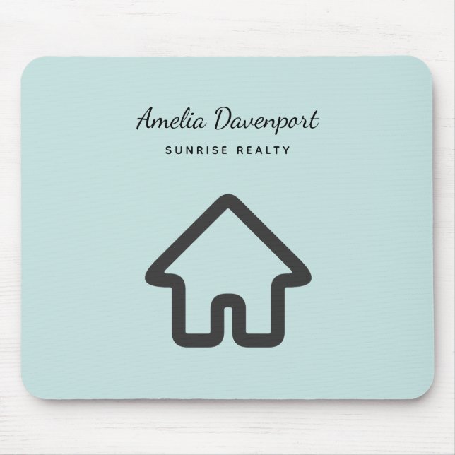 Real Estate Architecture House Icon Mouse Pad (Front)