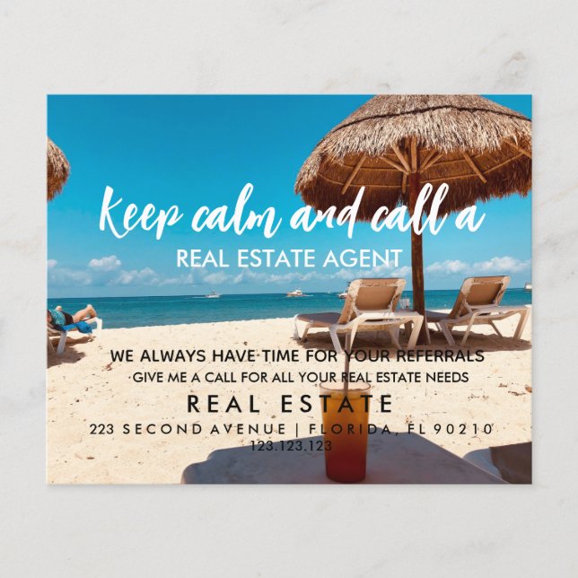real estate beach Announcement Flyer (Front)