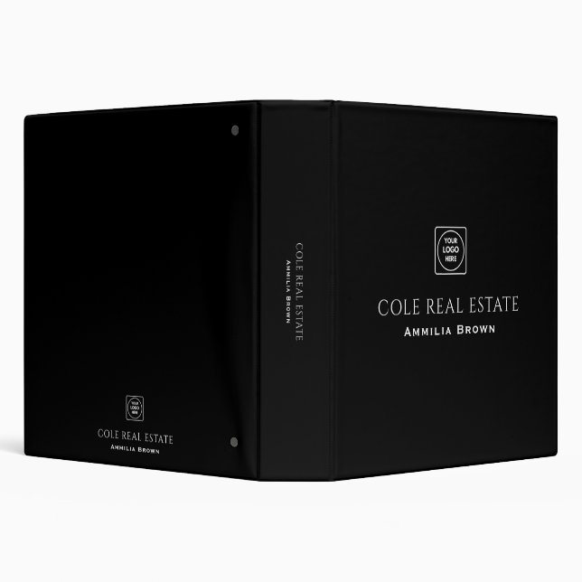 Real Estate Black Realtor Binder | Modern Listing  (Background)