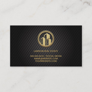 Real Estate   Black Tiling   Golden Icon Appointment Card