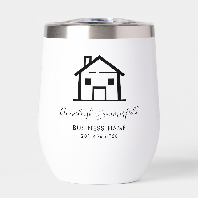 Real Estate Black White Personalized Coworker (Front)