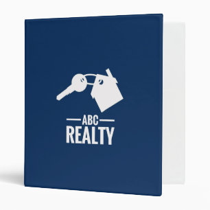 Real Estate Blue Notebook With Logo 3 Ring Binder