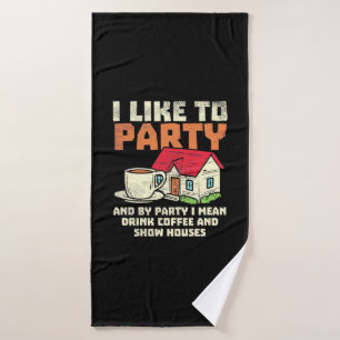 Real Estate Broker Like Party Bath Towel