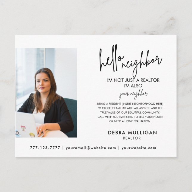 Real Estate Broker Modern Postcard (Front)