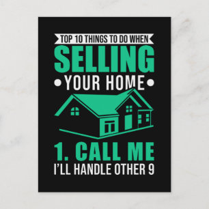 Real Estate Broker Property Funny Real Estate Agen Postcard