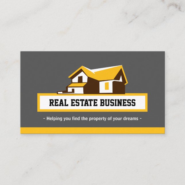 Real Estate Broker Real Estate Agent - Modern Styl Business Card (Front)