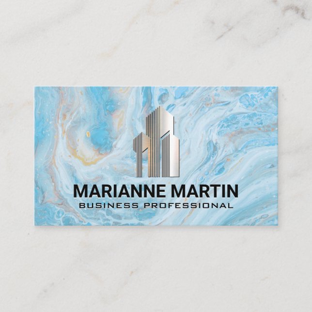 Real Estate Building Logo | Business Professional Card (Front)