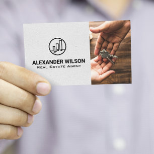 Real Estate Building Logo   Keys Handed Business C Business Card