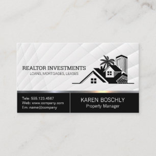 Real Estate Buildings Coastal Business Card